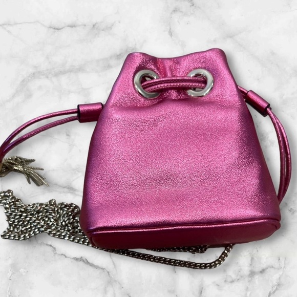Jimmy Choo Metallic Pink Mini Bag - Picture 3 of 5
